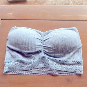 Lucky Sky Blue Lace Strapless bandeau bralette (S)